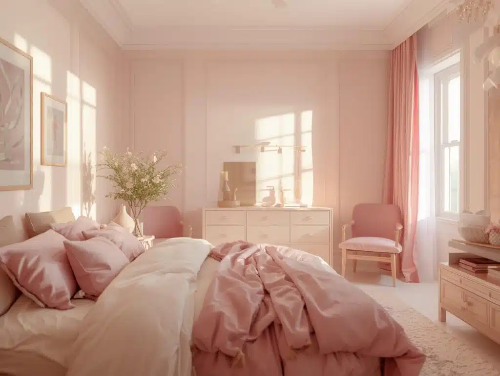 soft pink bedroom