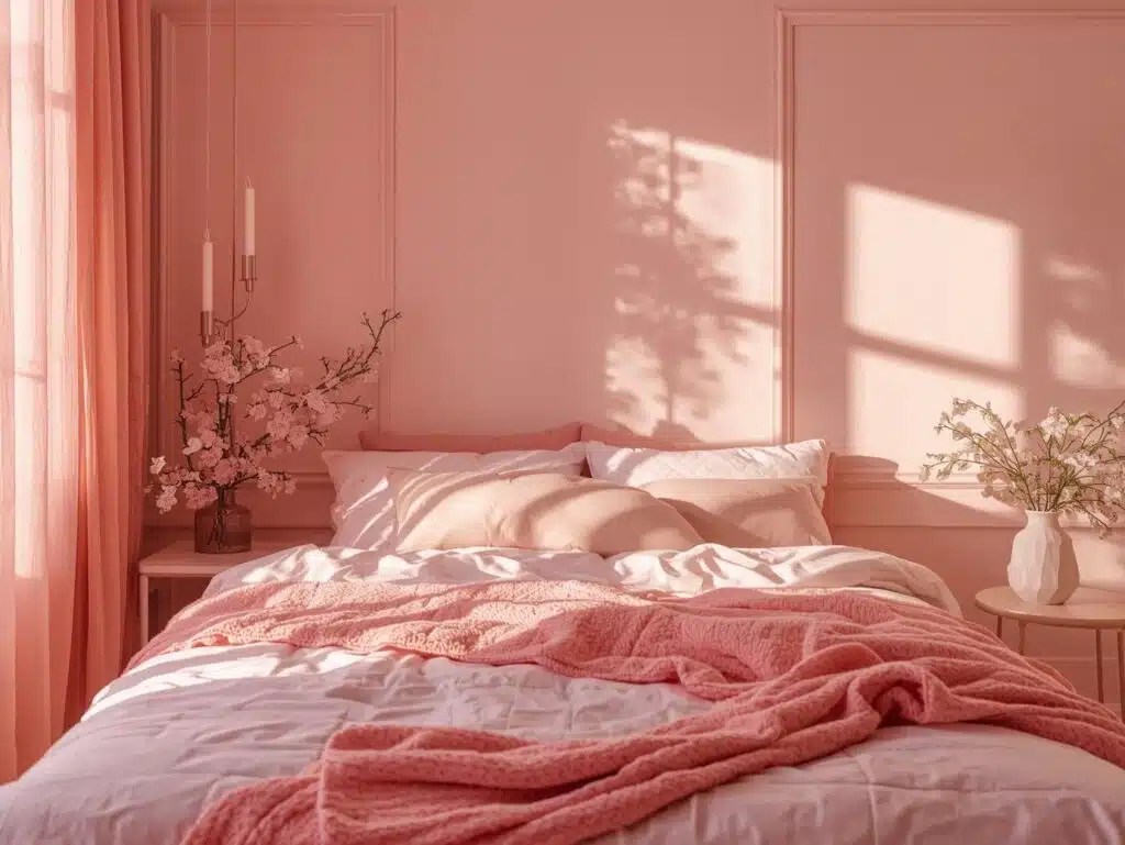 soft pink bedroom