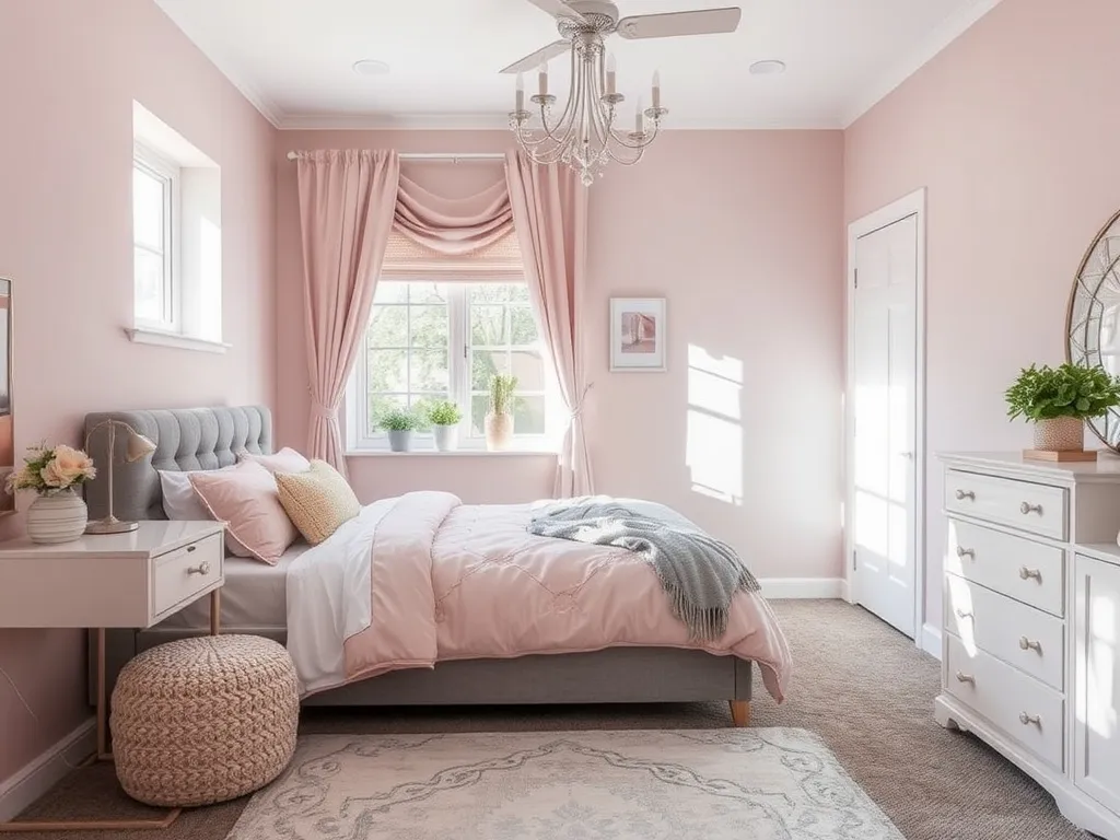 Dreamy Pink and Grey Bedrooms