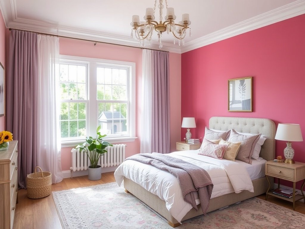 Paint a Pink Accent Wall 
