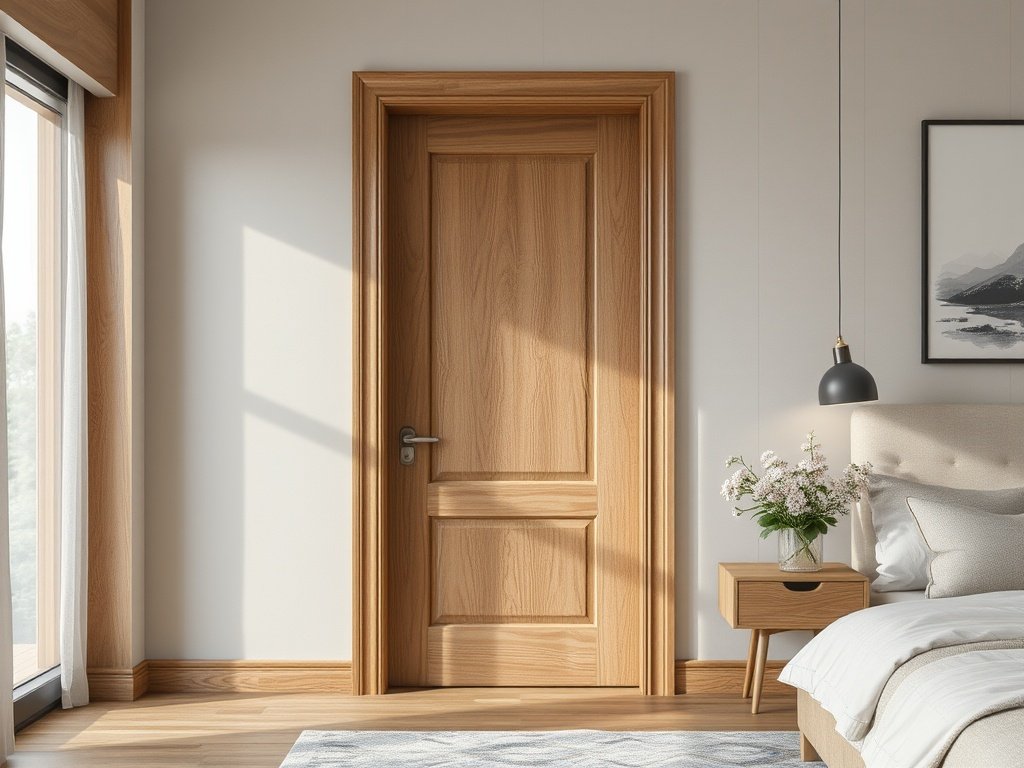 Minimalist Flush Wooden Door