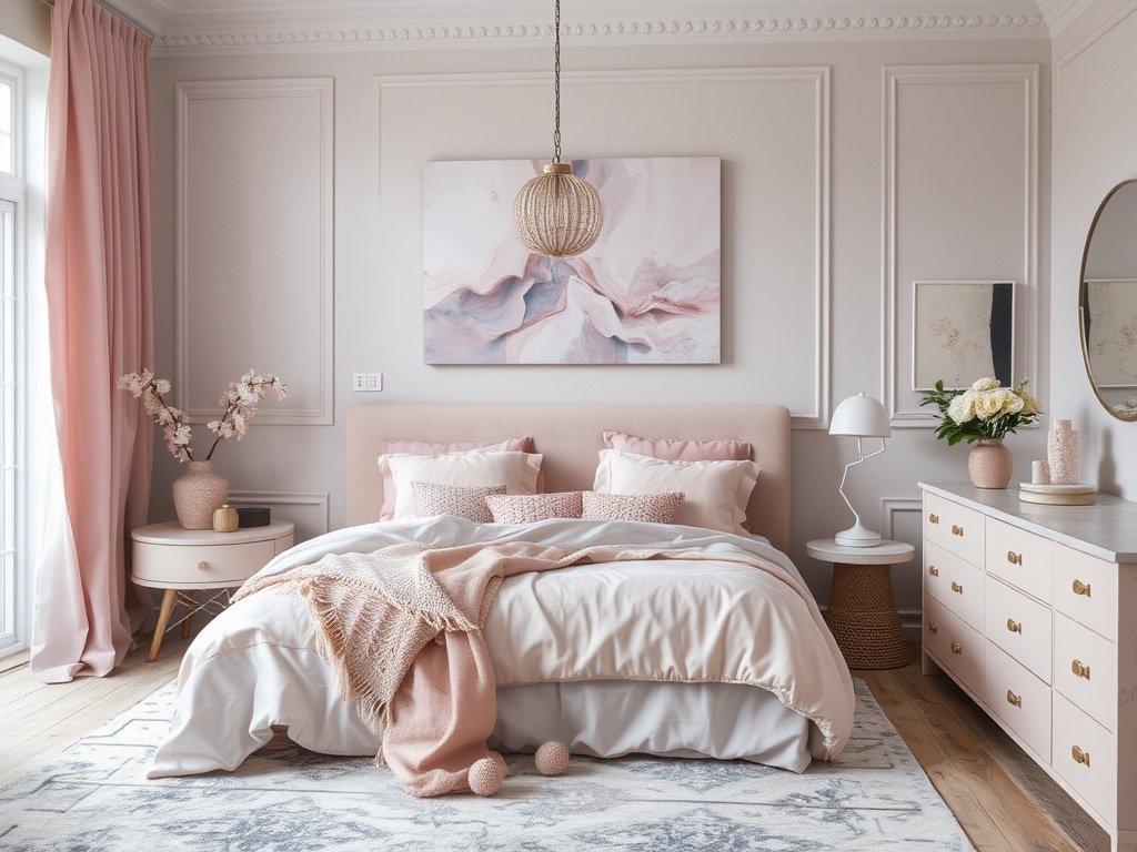 Dreamy Pink and Grey Bedrooms