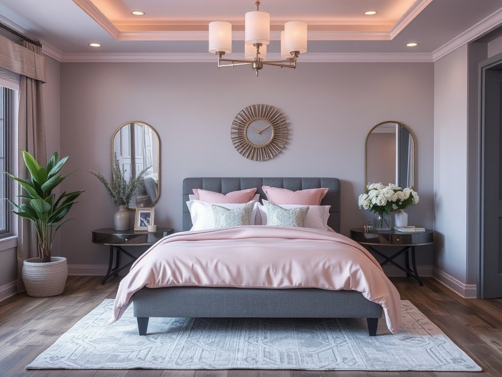 Dreamy Pink and Grey Bedrooms