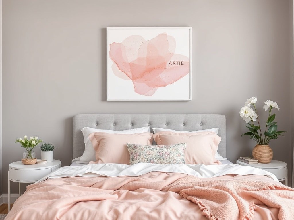 Add Dusty Pink Wall Art for Personality and Style