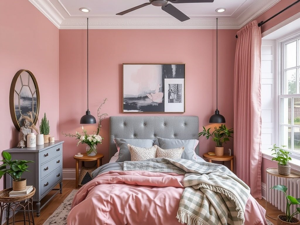 Dreamy Pink and Grey Bedrooms
