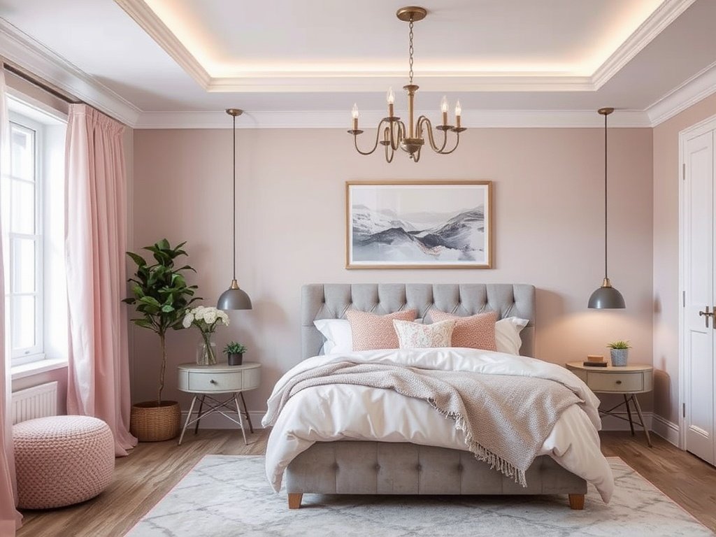 Dreamy Pink and Grey Bedrooms 