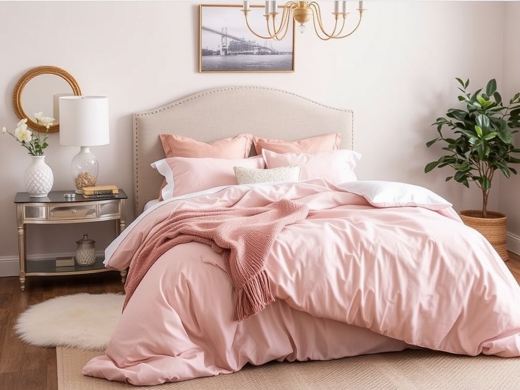 Use Blush Pink Bedding as the Main Focal Point
