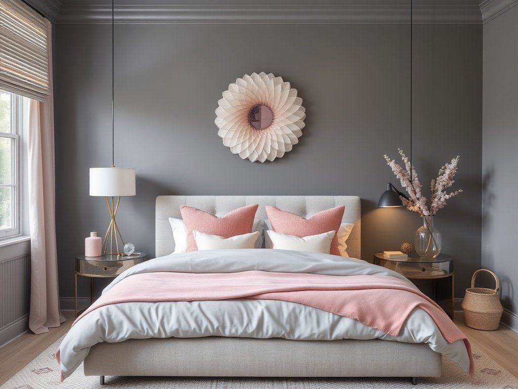 Dreamy Pink and Grey Bedrooms
