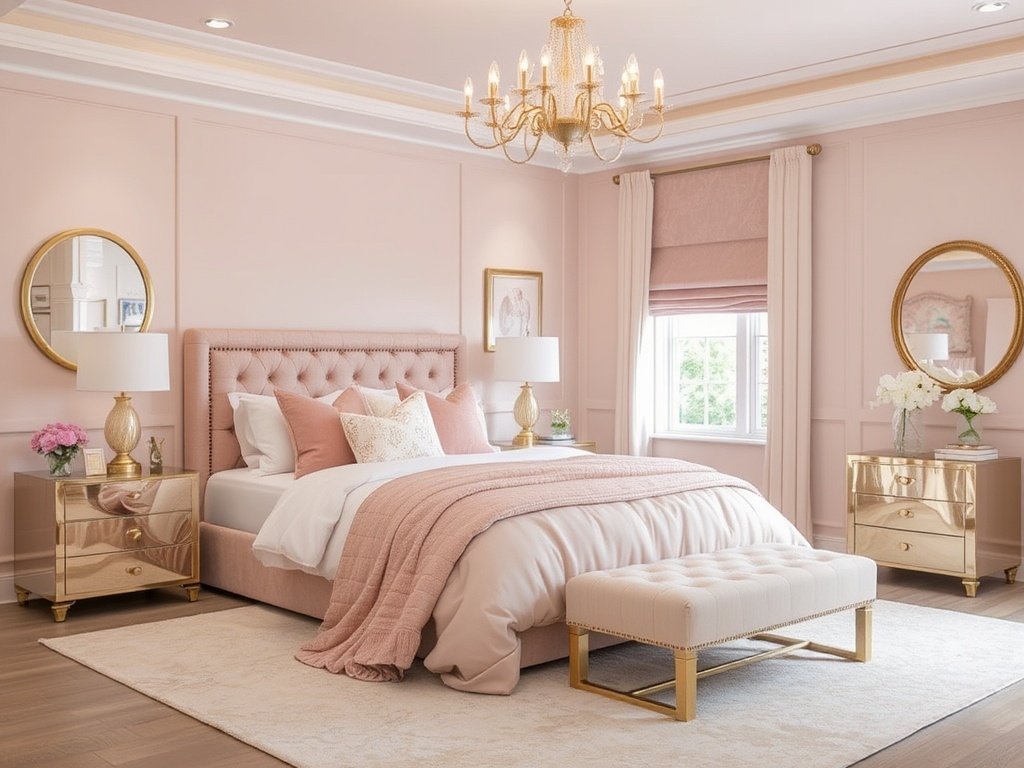 Combine Blush Pink with Gold Accents