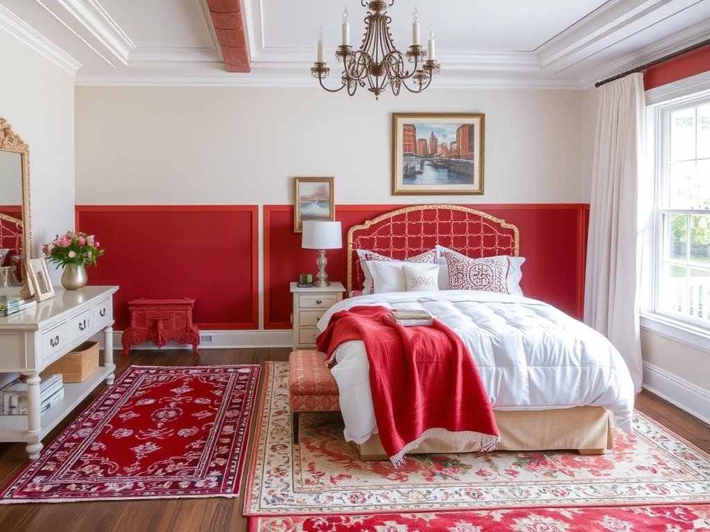 Red and White Bedroom Ideas