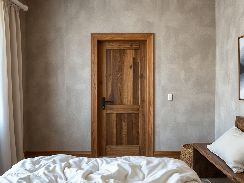 Textured Layered Wooden Door