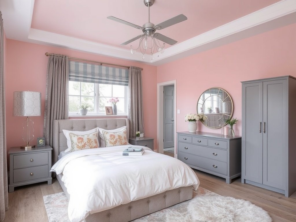 Dreamy Pink and Grey Bedrooms