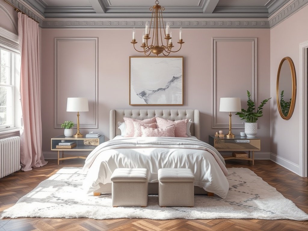 Dreamy Pink and Grey Bedrooms