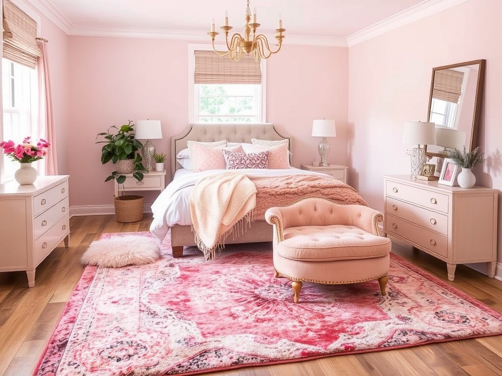 Use Blush Pink Rugs for Warmth