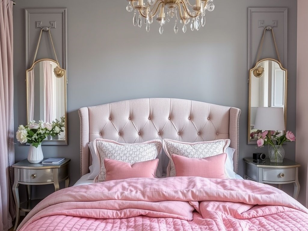 Dreamy Pink and Grey Bedrooms