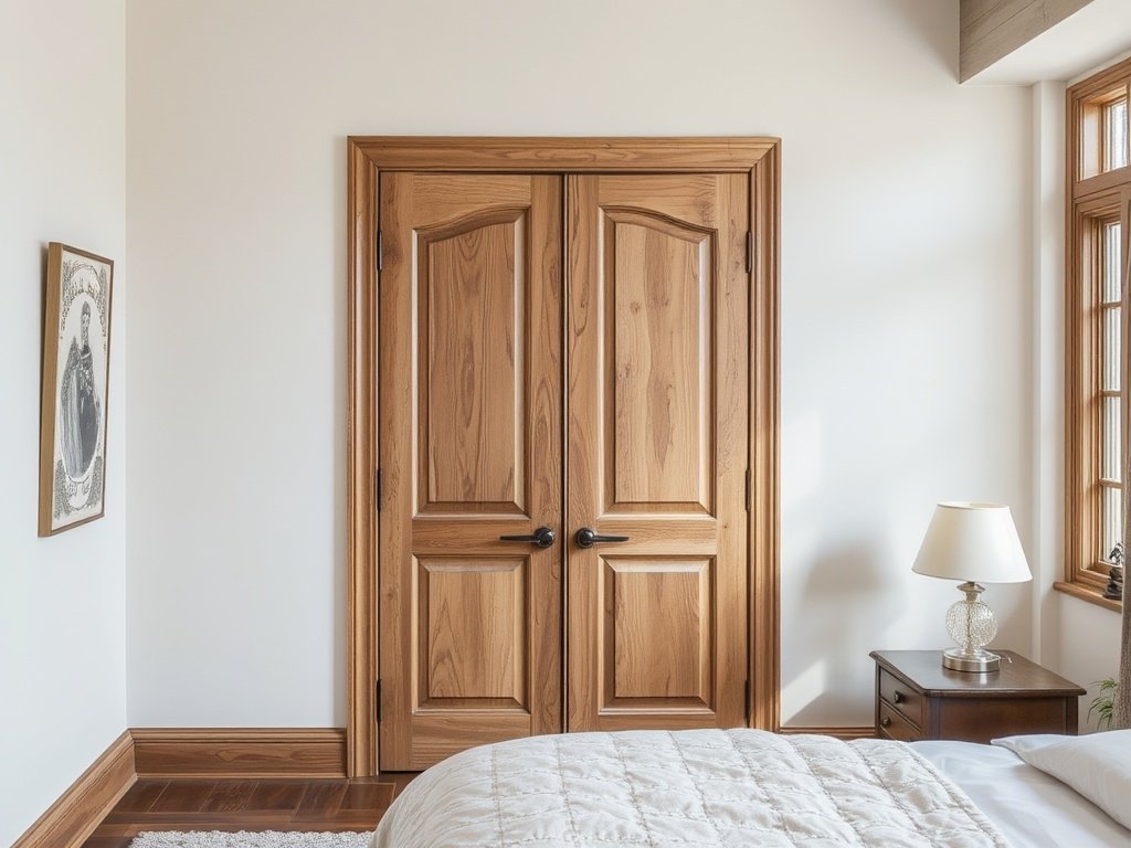 Double Wooden Bedroom Door