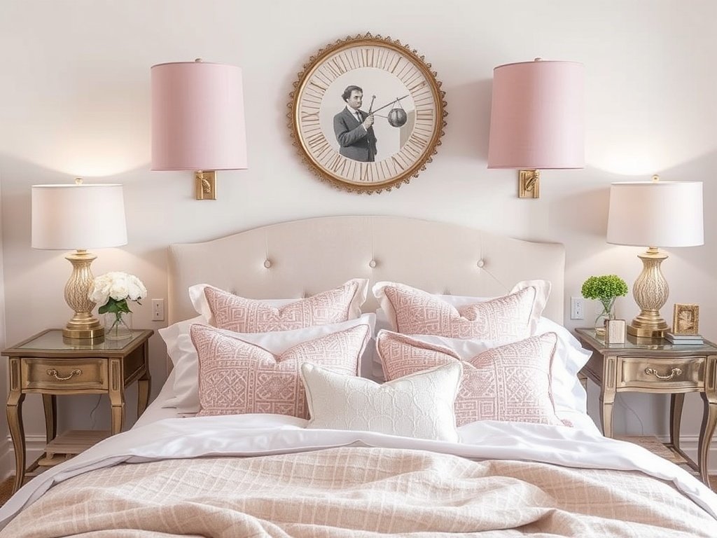 Use Blush Pink Bedside Lampshades