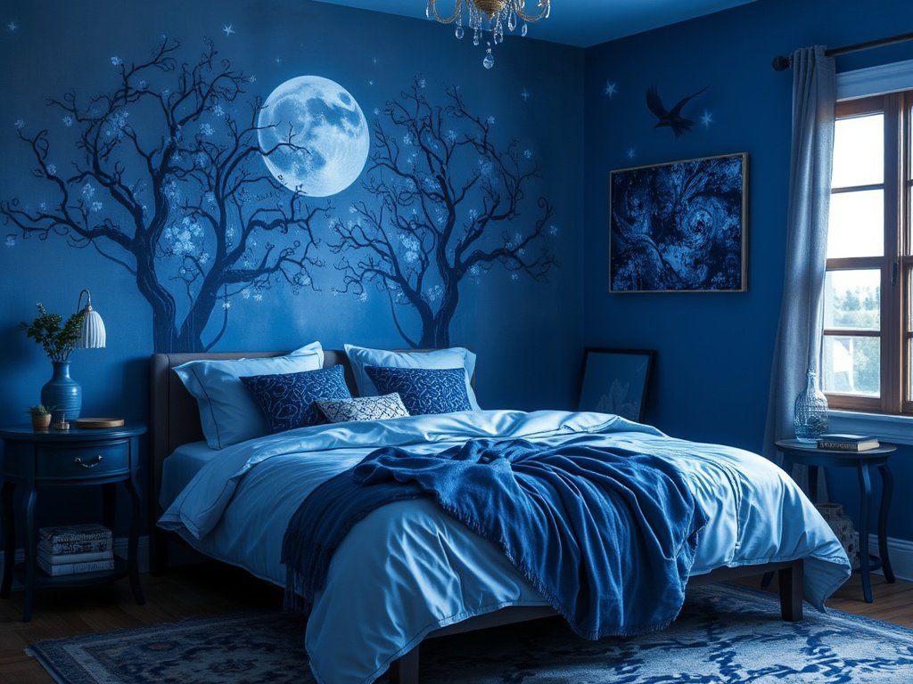 blue witchy bedroom