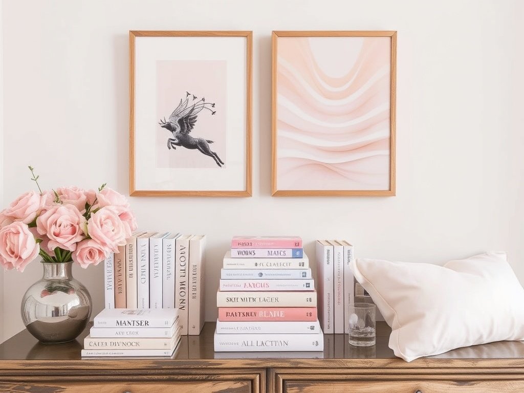 Display Blush Pink Books or Decor Pieces