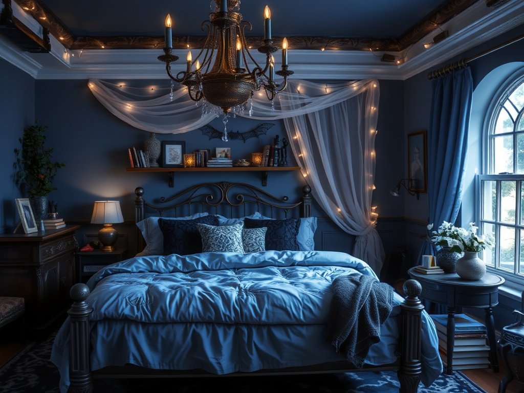 blue witchy bedroom