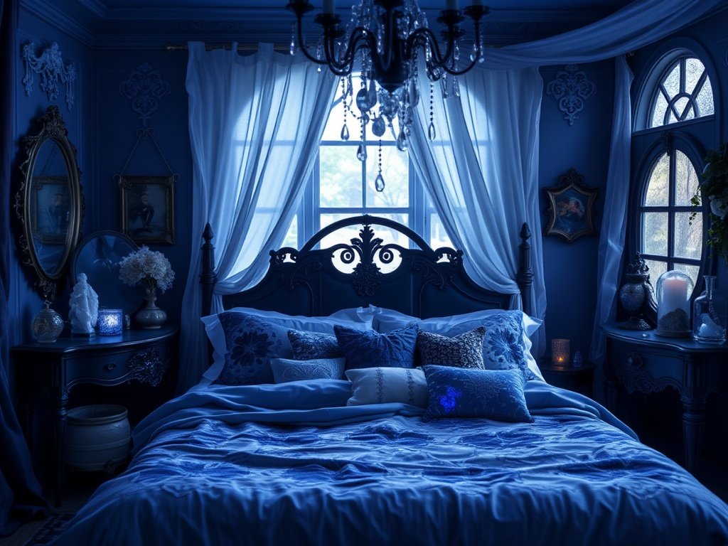 blue witchy bedroom