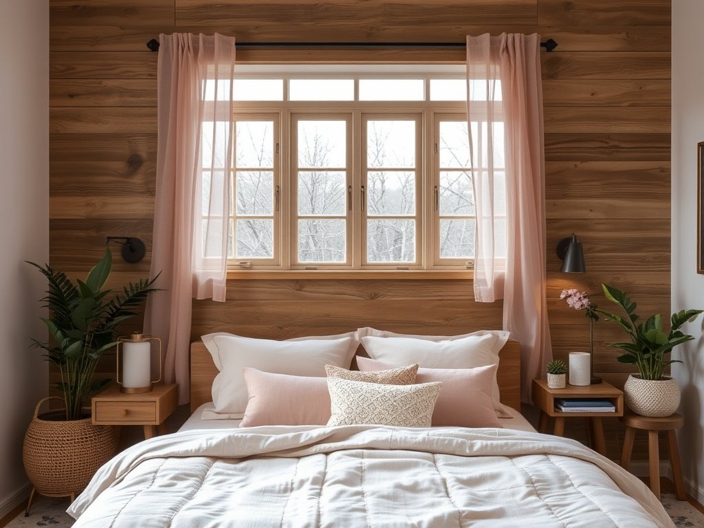 Mix Blush Pink with Natural Wood