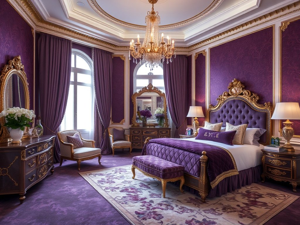 Majestic Purple & Gold Elegance