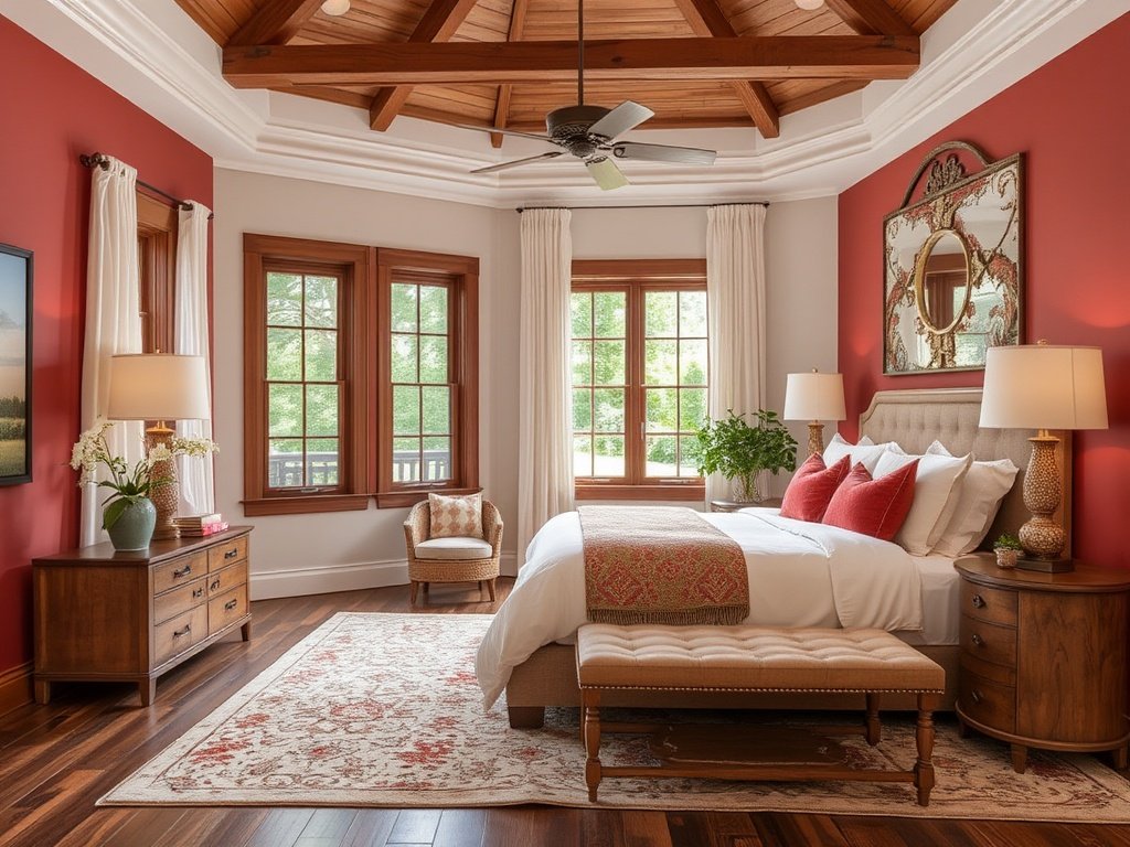 Red and White Bedroom Ideas