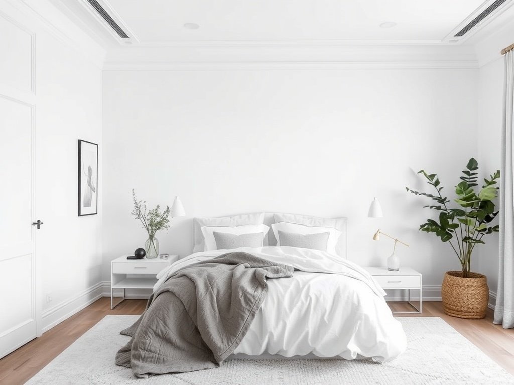 Minimalist White Bedroom