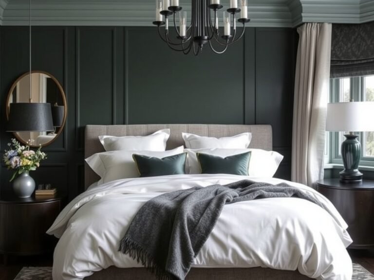 Dark Green Moody Bedroom