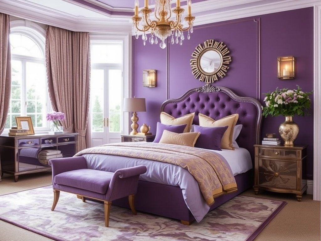 Purple with Gold Accents for Glamour