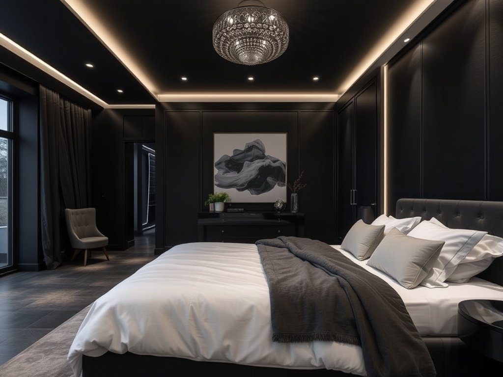 Modern Midnight Black Calm