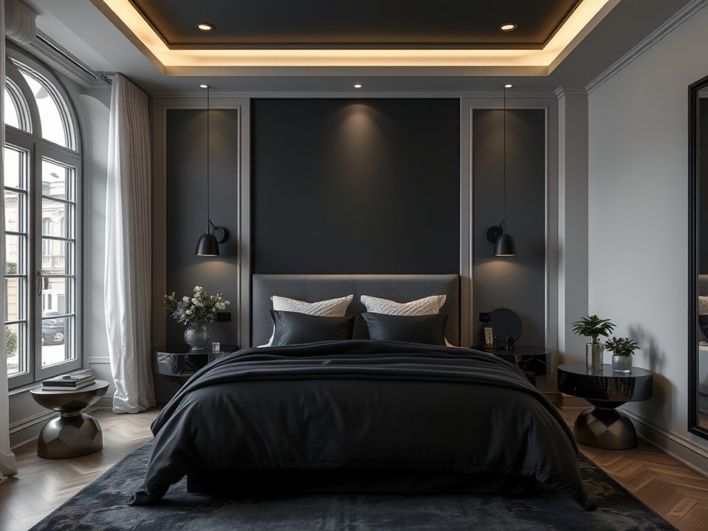 Matte Black Geometric Serenity