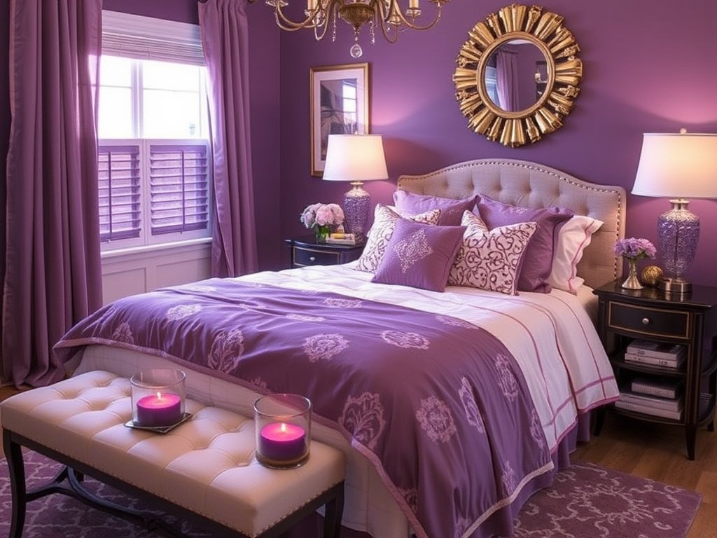 Decorate with Purple Candles and Accessories