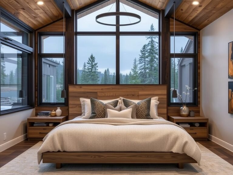 Modern Mountain Home Bedroom