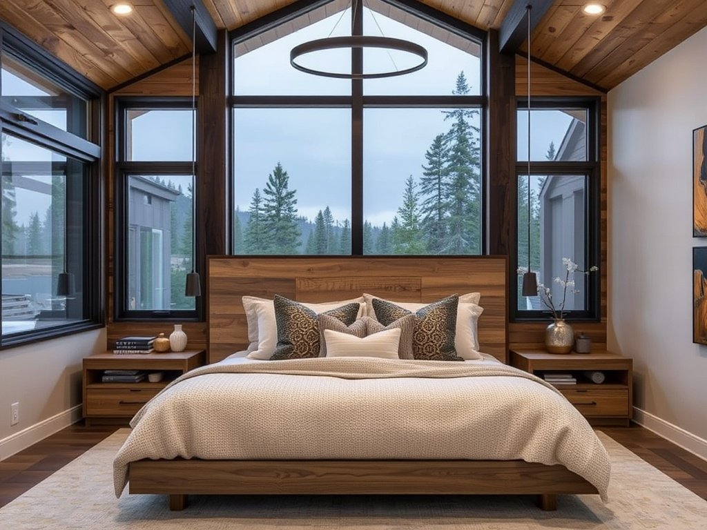 Modern Mountain Home Bedroom