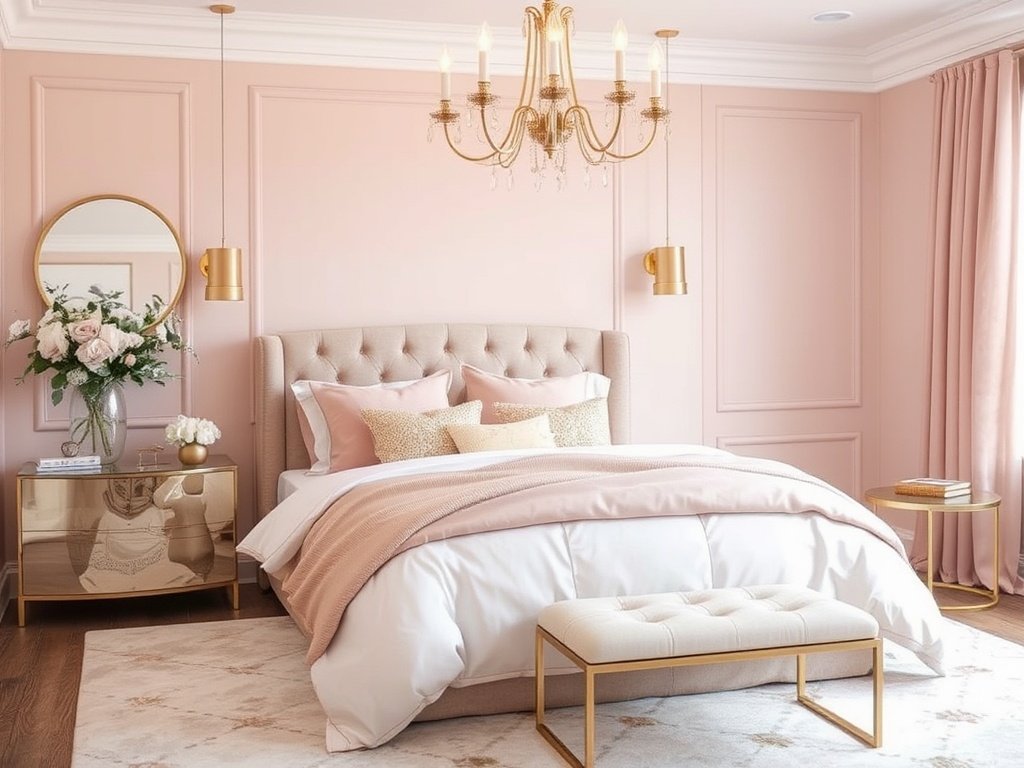 dusty pink bedroom