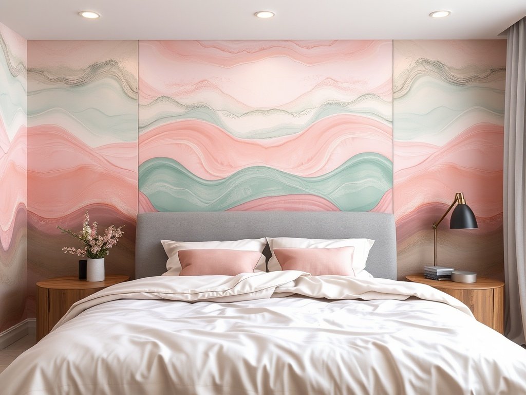 Layer Different Shades of Pink and Green for Depth