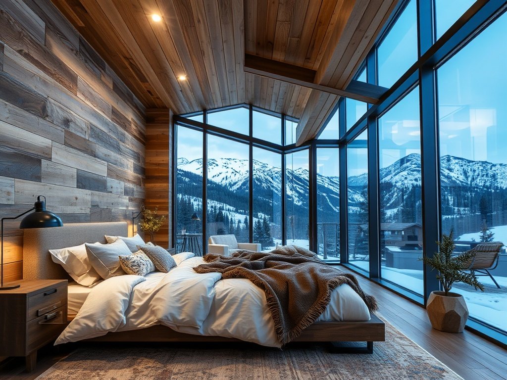 Modern Mountain Home Bedroom