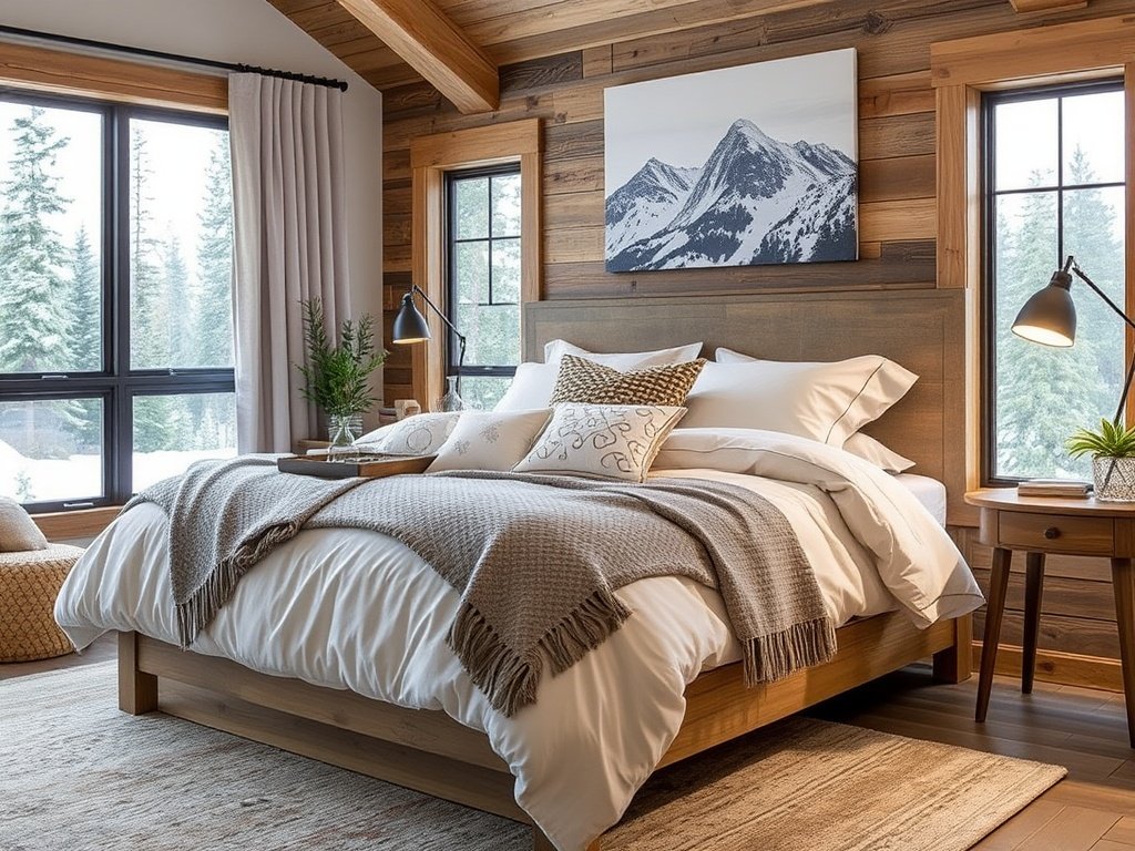 Modern Mountain Home Bedroom