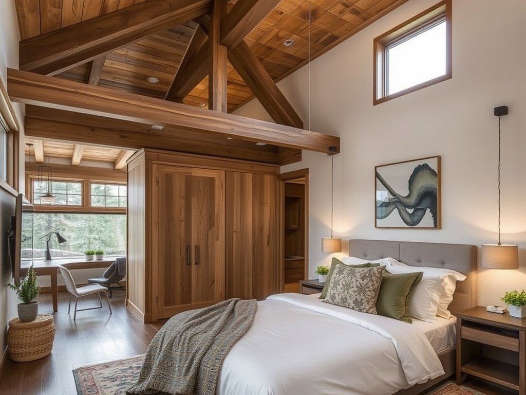 Modern Mountain Home Bedroom