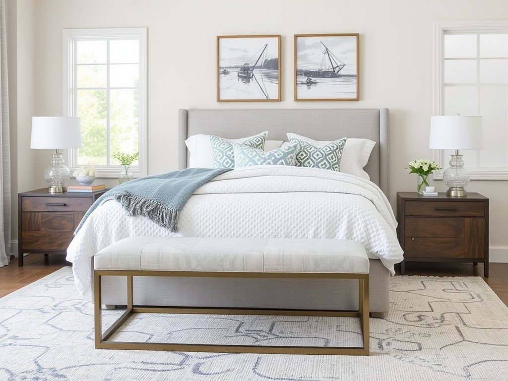 Slim Console or Bench at Bed Foot