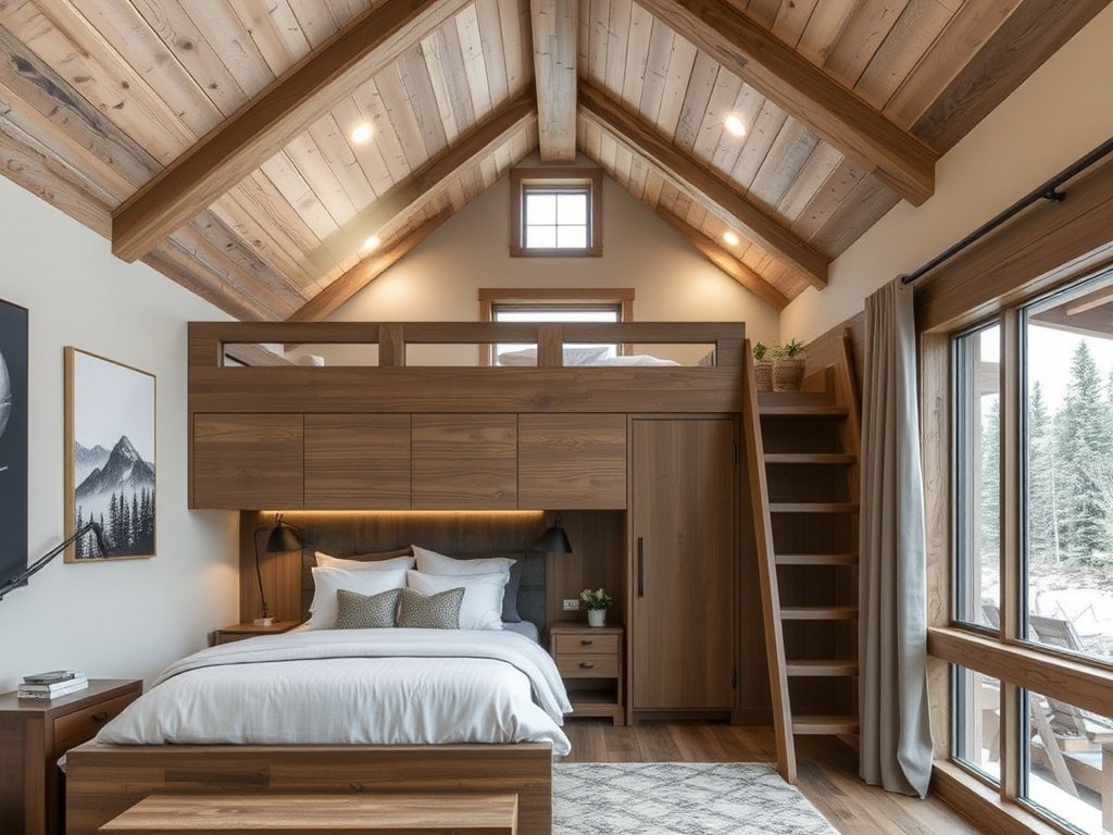 Modern Mountain Home Bedroom