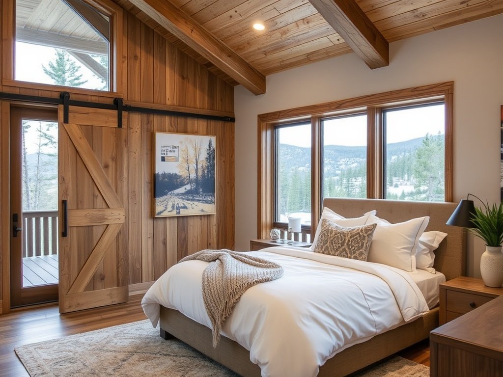 Modern Mountain Home Bedroom