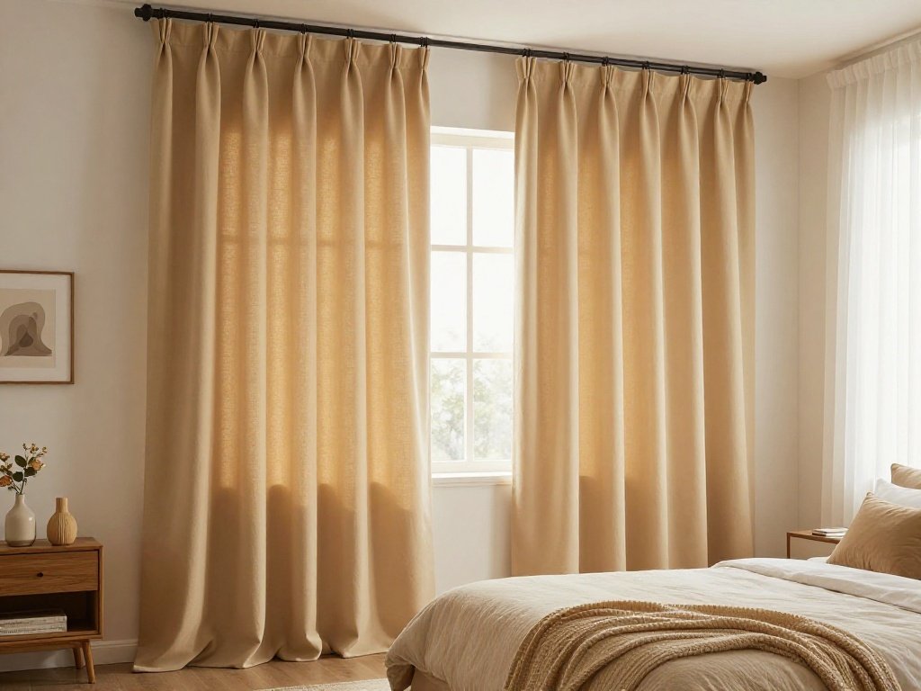 Curtains Hung Higher for a Bigger Feel