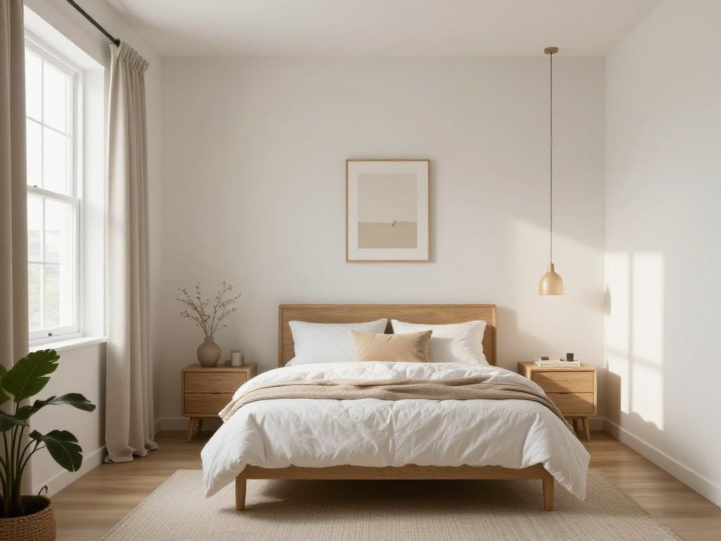 light and bright small bedroom