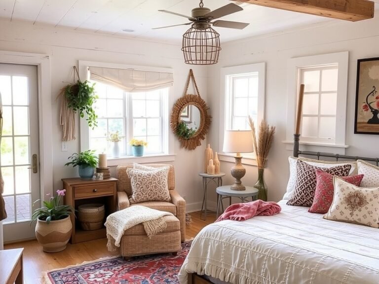 Boho Farmhouse Bedroom