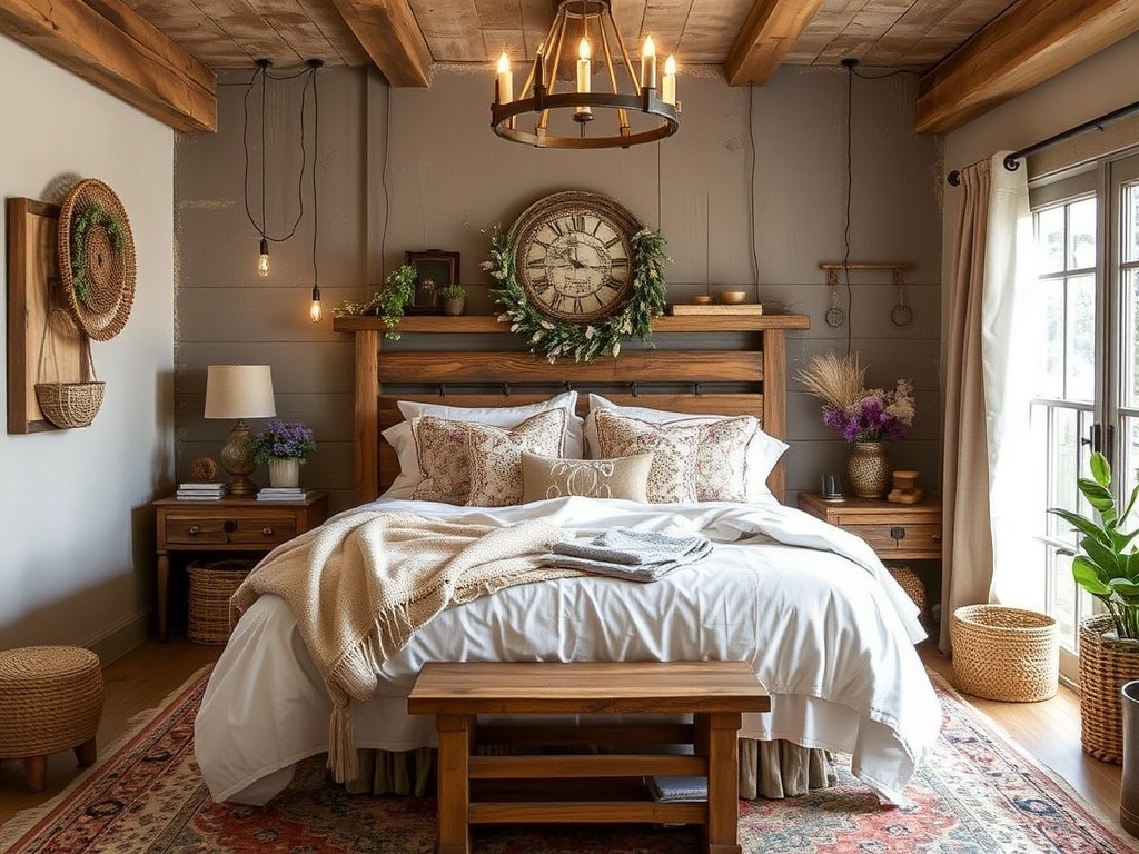 Warm & Cozy Boho Farmhouse Bedroom