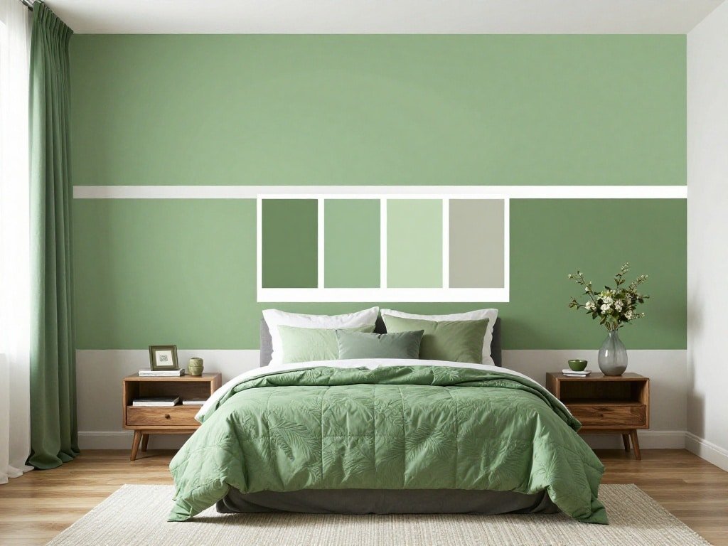 green bedroom