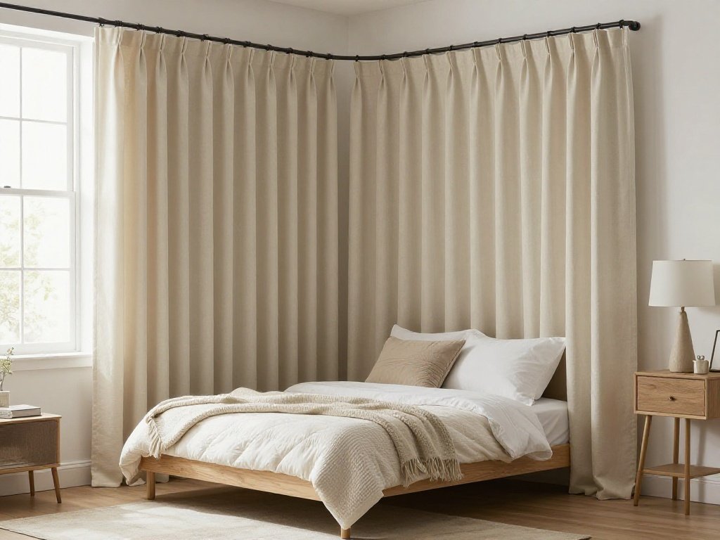 Add Curtains or Panels for a Soft Divider